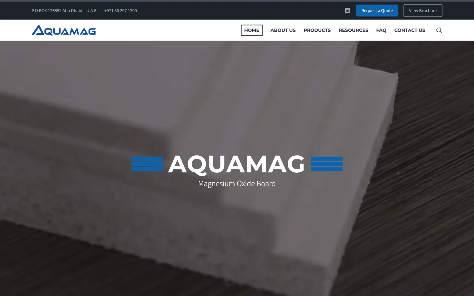Aquamag homepage at 1440px wide