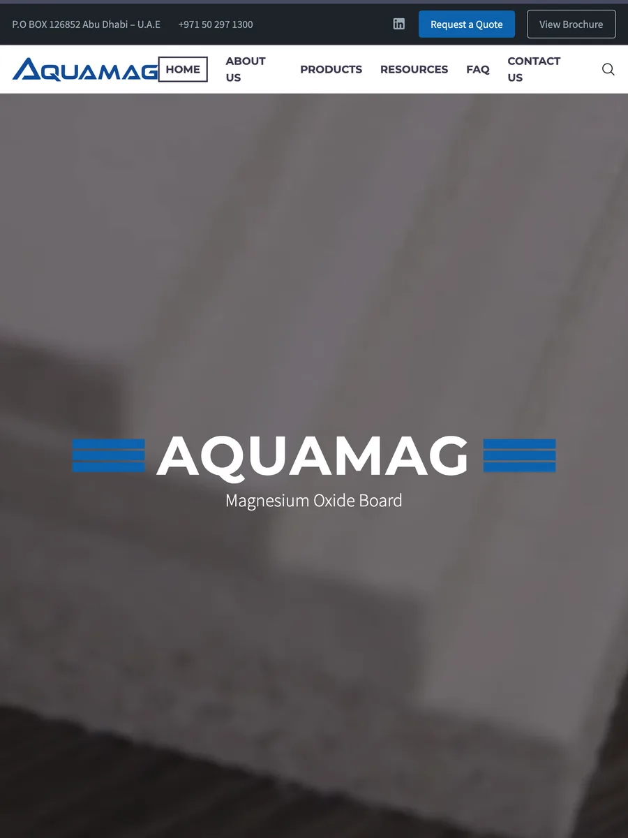 Aquamag homepage at 834px wide