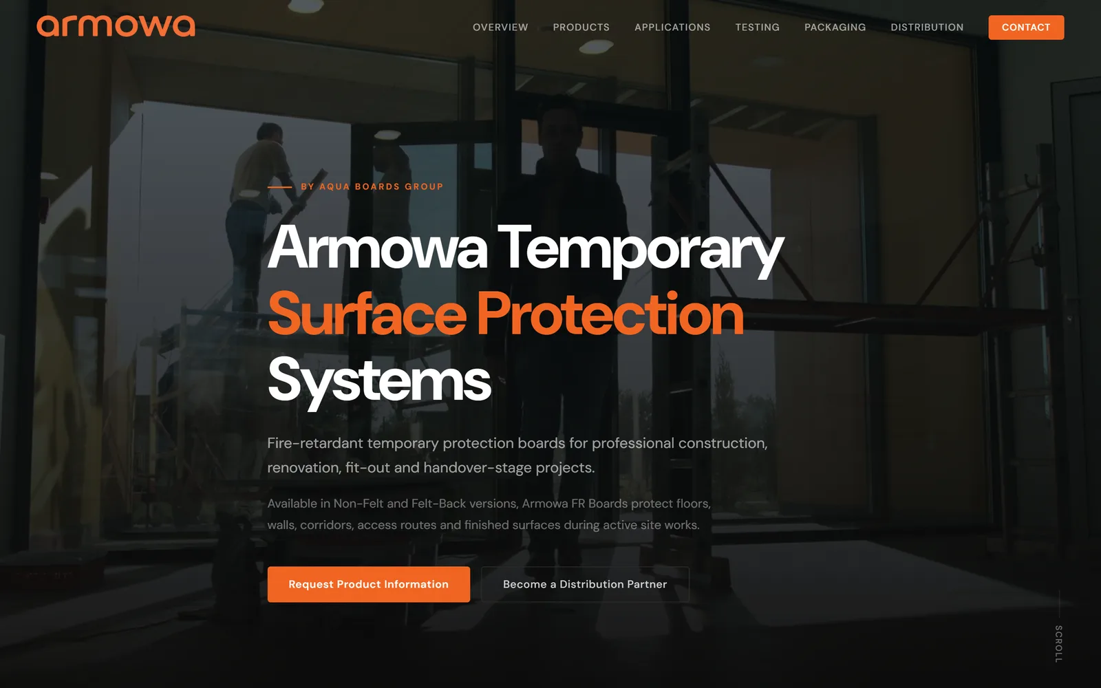 Armowa homepage at 1440px wide